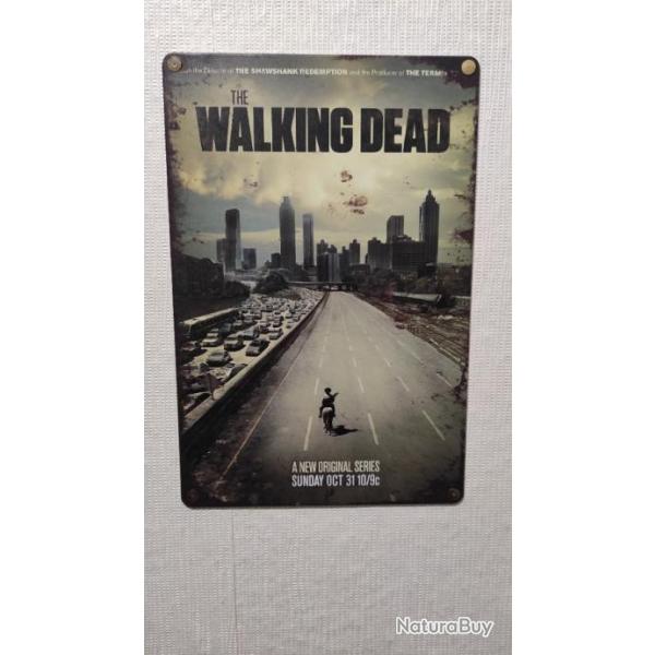 PLAQUE METAL VIEILLIE THE WALKIND DEAD