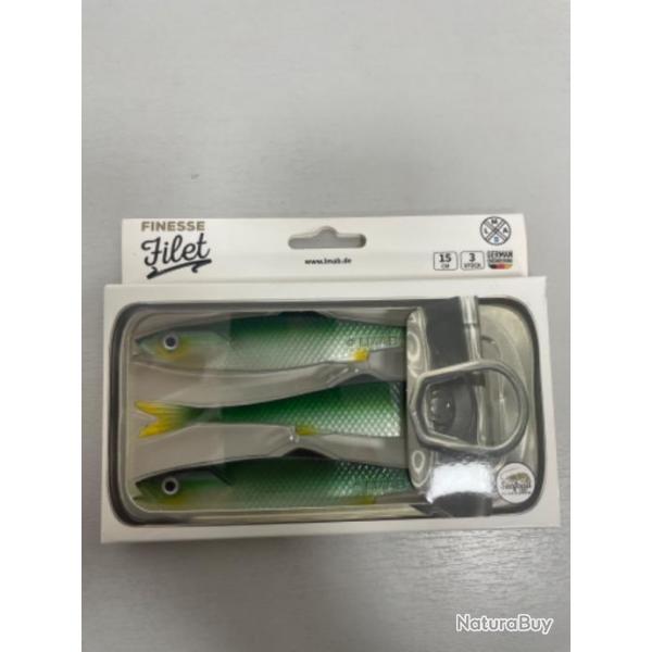 !! LEURRE LMAB FINESSE FILET 15cm COL GREEN SHINER