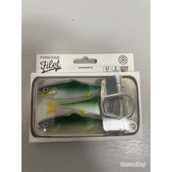 !! LEURRE LMAB FINESSE FILET 11cm COL GREEN SHINER