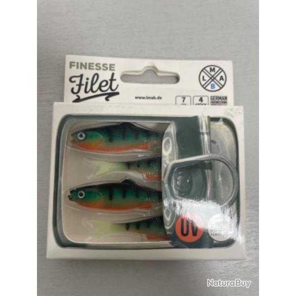 !! LEURRE LMAB FINESSE FILET 7cm COL FIRETIGER