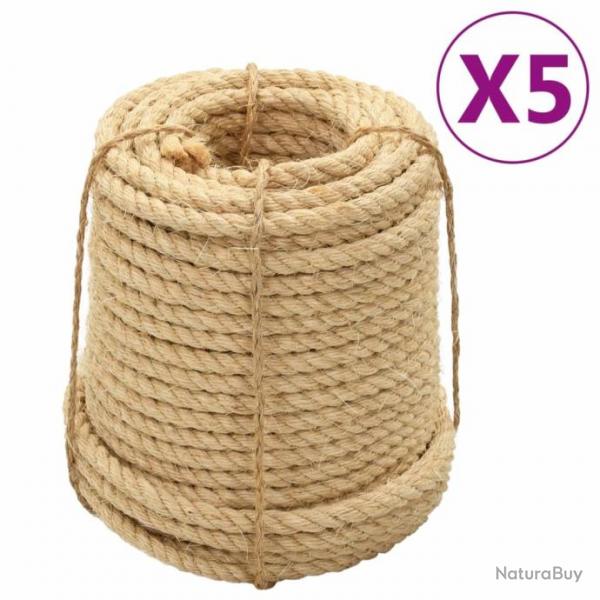 Cordes en sisal 5 pcs 14 mm 100 m