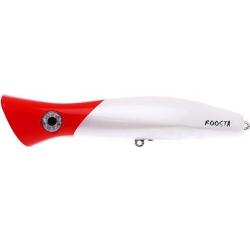 Leurre Halco Roosta Pop 135 WHITE RED HEAD