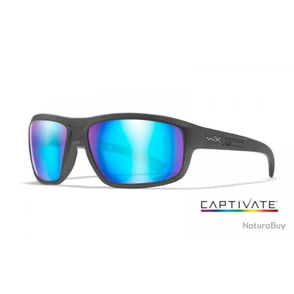 Lunette Wiley X Contend Polarisante Captivate Blue Mirror Mat Graphite Frame