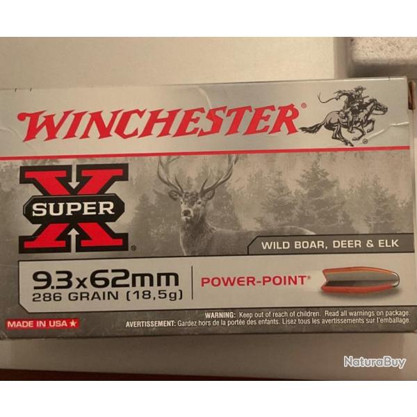 WINCHESTER  POWER POINT 9,3 x 62 neuf