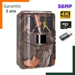 Caméra de chasse 4K 36MP - Forêt - Garantie 2 ans - Livraison gratuite