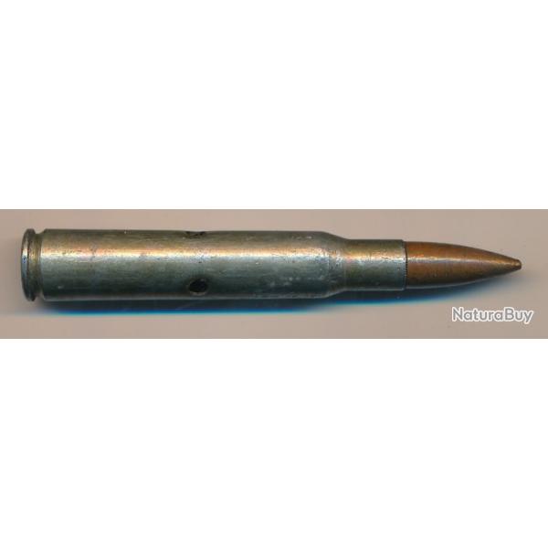 UNE cartouche .30-06 inerte de manipulation USA pour mitrailleuses de 1944 ww2 en acier