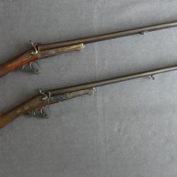 Belle paire de fusil de chasse juxtaposé fabrication St etienne calibre 16