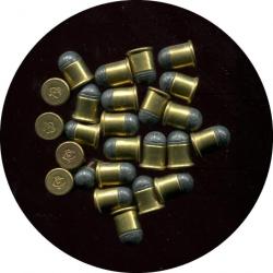 lot de 25 cartouches 9 mm Flobert -  balle plomb ronde - étui laiton - PRIX BAS - CF