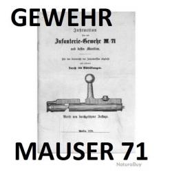 notice GEWEHR MAUSER 71 (envoi par mail) - VENDU PAR JEPECUTE (m1999)