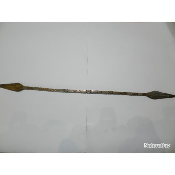 lance deux pointes origine Congo poque coloniale 57 cm