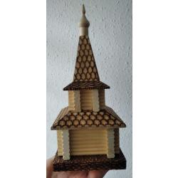 CHAPELLE EN BOIS SCULPTÉ ARTISANAT SOVIETIQUE FABRIQUÉ EN URSS CCCP 1988  NOS