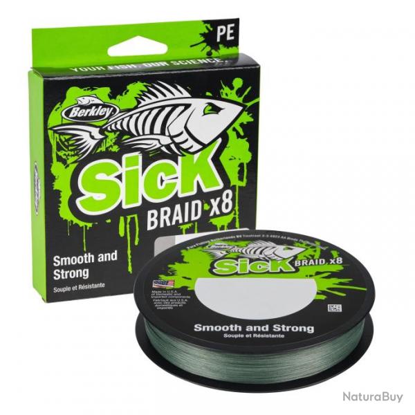 Tresse Berkley Sick Braid Moss Green 150m 150m 5,4Kg 0,06mm Moss Green