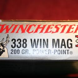 vends cartouches 338 WINCHESTER MAGNUM 200 Grains Power Point