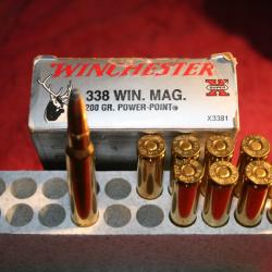 Vends 10 cartouches de 338 Winchester Magnum