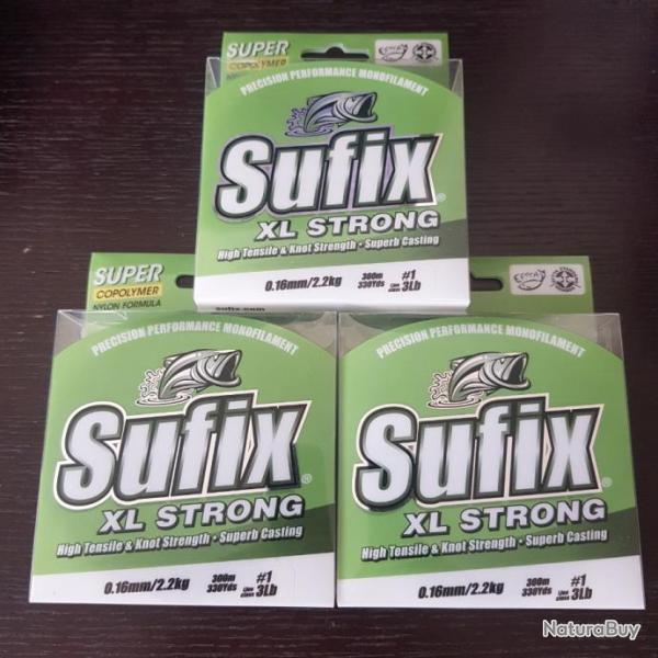 Nylon Sufix XL STRONG 0.16mm 300M X3 super copolymer