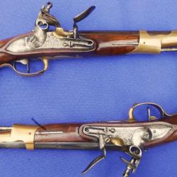 Paire de pistolets de Garde du Corps du Roi 1er modèle 1814