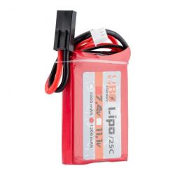 1 stick batterie Lipo 2S 7.4V 25C - 1200 mAh