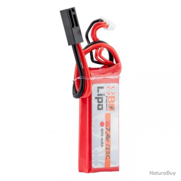 1 stick batterie Lipo 2S 7.4V 25C - 800 mAh