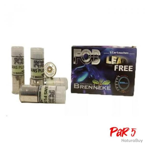 Balles FOB Brenneke sans plombs - 18 g / Par 5 / 16/67