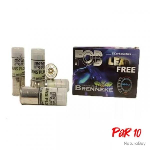 Balles FOB Brenneke sans plombs - 14 g / Par 10 / 20/70