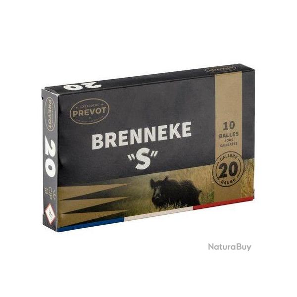 Cartouches Prevot Brenneke "S" - Demi-blinde - 17 g / Par 1 / 20/70