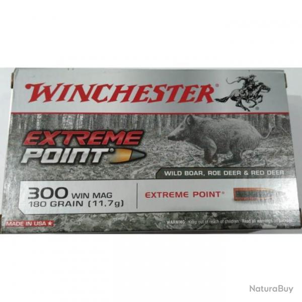 OFFRE 300WM EXT POINT 180 GR Cartouche  balle Winchester 300wm Extreme Point 180GR LIV GRATIS