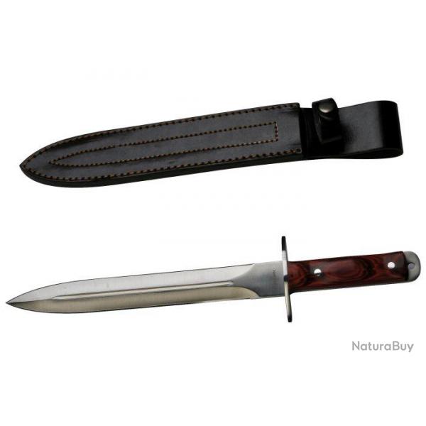 Dague de chasse Januel manche bois - 28.5 cm