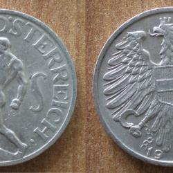 Autriche 1 Schilling 1947 Argent Piece Europe Centrale