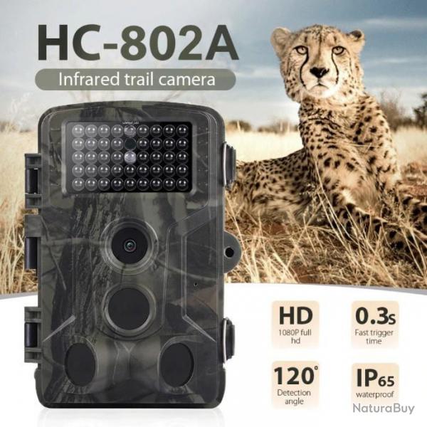 Camra sans fil 2.7K 24mp HC802A, Surveillance de la faune Vision nocturne