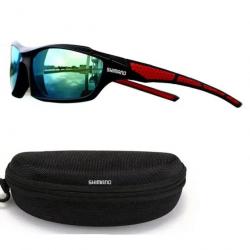 Shimano Lunettes Soleil Polarisées UV 400 Unisexe Sport Pêche Mode Tendance Verres Miroir Cyclisme