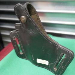holster de ceinture en cuir port haut droitier, pour Beretta 92 fs (h)