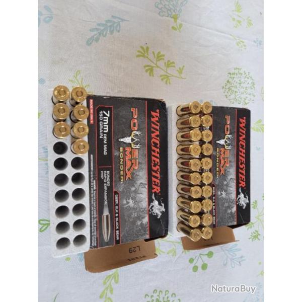 Balles 7rm winchester power max bonded 150 grain lot de 27 balles