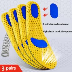 Semelles Orthopediques en Mousse EVA à Mémoire de Forme Respirante, Modele: 3 Paires, Taille: Au Ch