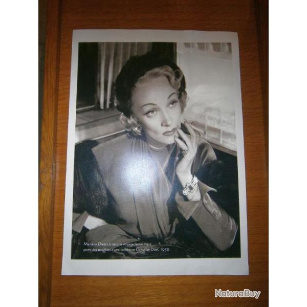 Affiche publicitaire de 1950: Marlne Dietrich collection Christian Dior