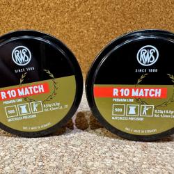 1000 Plombs RWS R 10 MATCH 4,5 mm