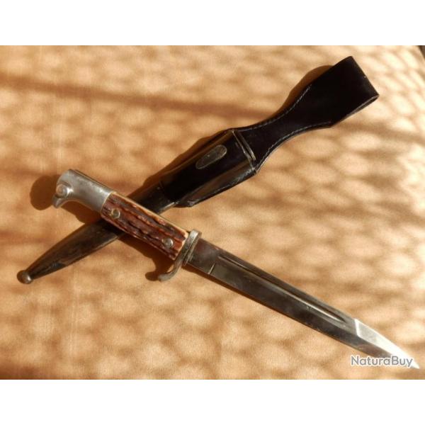 BAIONNETE SORTIE ALLEMANDE BOIS DE CERF (Echange possible pistolet pn)
