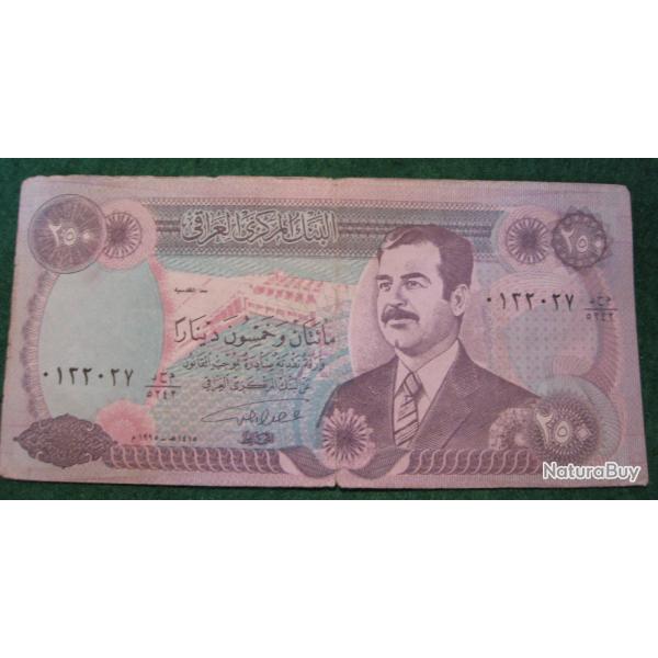 IRAQ billet de 250 dinars  TB