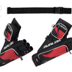 CARQUOIS AVALON 'CLASSIC' 3 TUBES AVEC CEINTURE Gaucher FLAMME ROUGE