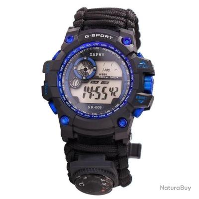 Montre De Survie Outdoor - Vision Nocturne, 50m étanche, Boussole Intégrée