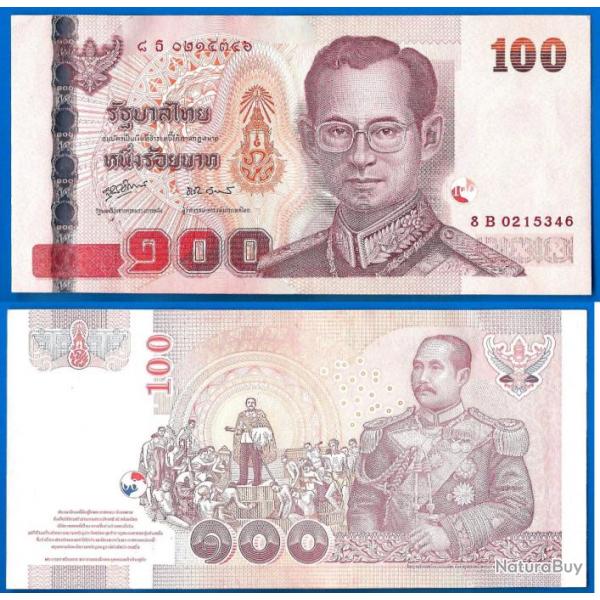 Thailande 100 Baht 2005 Billet Neuf Bath Asie