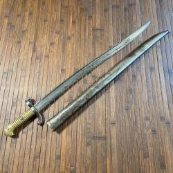 SABRE BAÏONNETTE 1842 AVEC FOURREAU