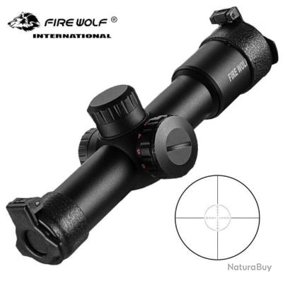 Lunette De Visée FIRE WOLF 10-60x50 SFIR - Éclairage Rouge - Pour Carabine