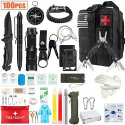 Trousse de Survie 100 EN 1 NOIR AVEC COUTEAU