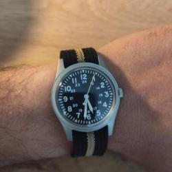 Montre militaire field watch type Hamilton H3, Benrus époque Vietnam