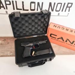 FIN RÉDUC! PACK MALLETTE  CANIK TP9 Co2 et GAZ CUSTOM VARIATION PNA NOIR RENFORCÉ SIGHT PHOSPHO PNA