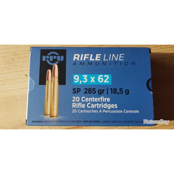 Dix boites Munitions ppu cal 9 3x62