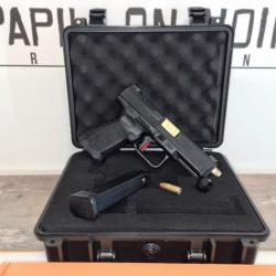 FIN RÉDUC!! PACK MALLETTE CANIK TP9 GOLD BARREL Co2 et GAZ CUSTOM VARIATION PNA SIGHT PHOSPHO BY PNA