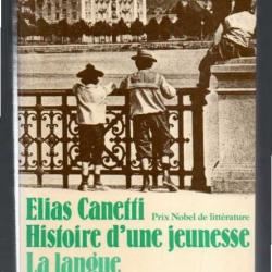 Histoire d'une jeunesse Elias Canetti la langue sauvée
