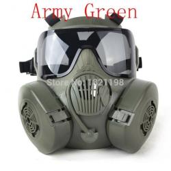 Masque Tactique Airsoft M50 AVEC VENTILATEUR VERT ARMEE