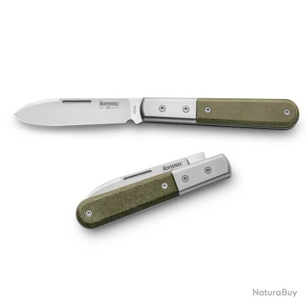 CK0111.CVG Couteau pliant Lionsteel "Roundhead Barlow" micarta vert